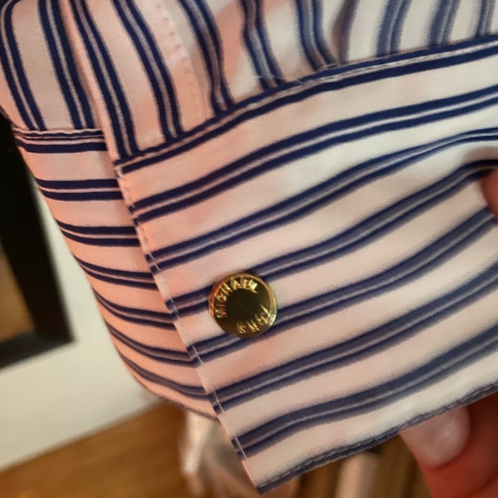 Michael Kors Blue Striped Women’s Shirt - Picture 7 of 8